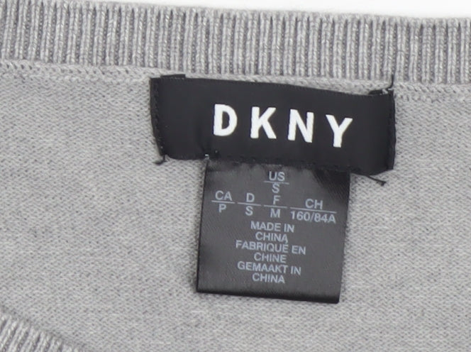 Womens UK Size S DKNY Grey Pullover Jumper