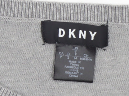 Womens UK Size S DKNY Grey Pullover Jumper