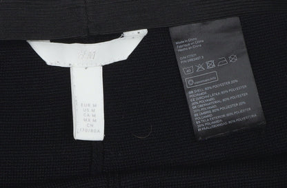 H&M Women Black Biker Activewear Shorts Size 12 Slim Fit