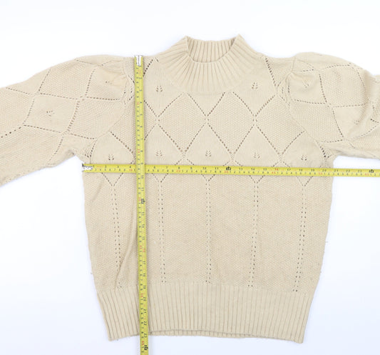 Womens UK Size 14 Fat Face Beige Pullover Jumper