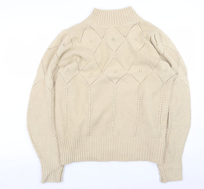 Womens UK Size 14 Fat Face Beige Pullover Jumper