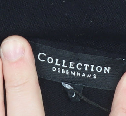 Womens UK Size 10 Debenhams Black Cardigan Jumper