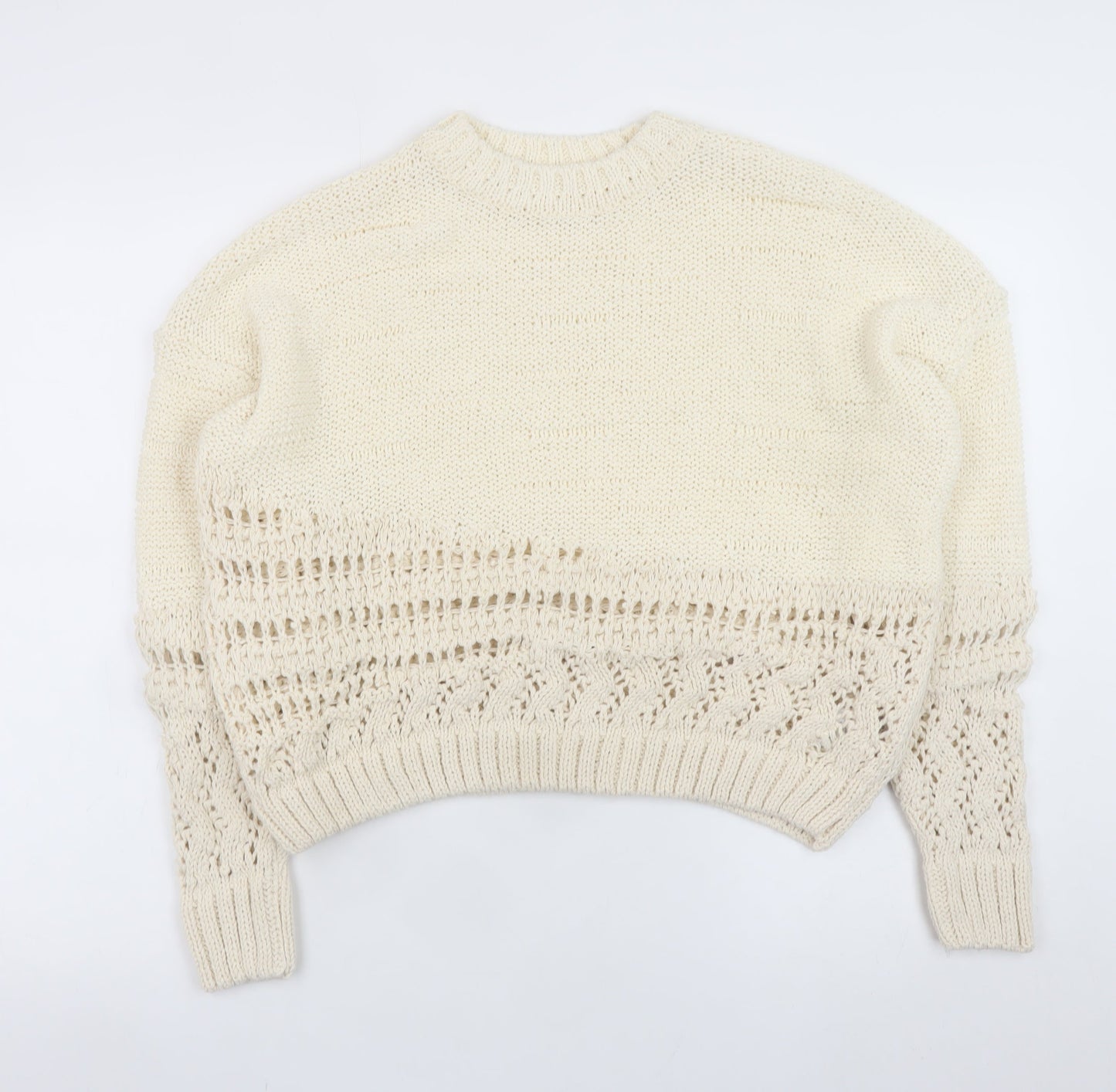 Womens UK Size M Marks and Spencer Ivory Pullover Jumper