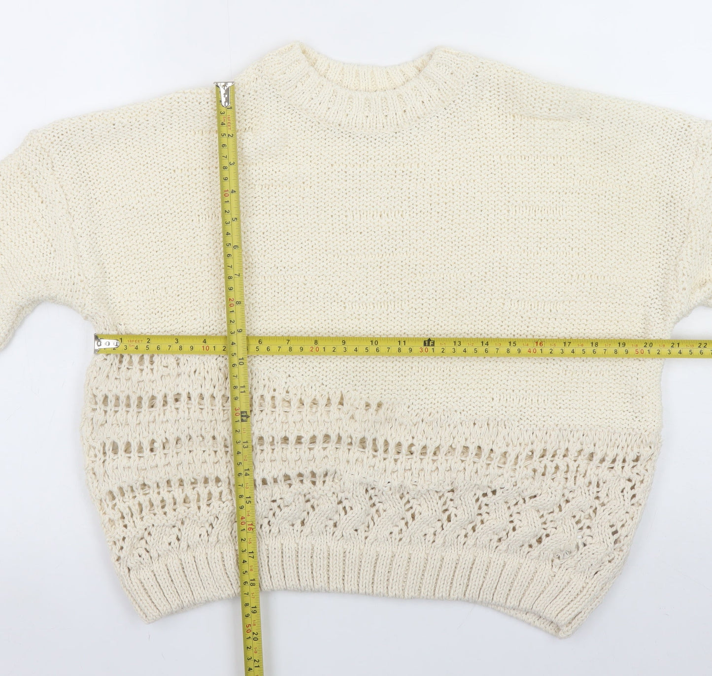 Womens UK Size M Marks and Spencer Ivory Pullover Jumper