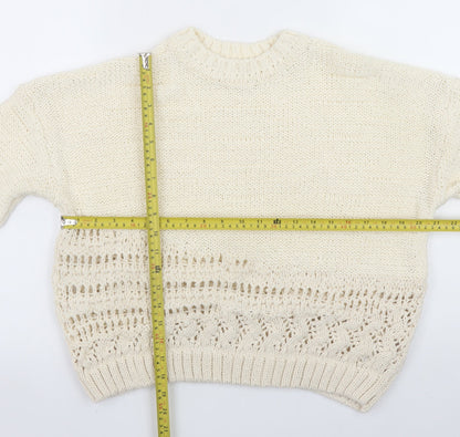 Womens UK Size M Marks and Spencer Ivory Pullover Jumper