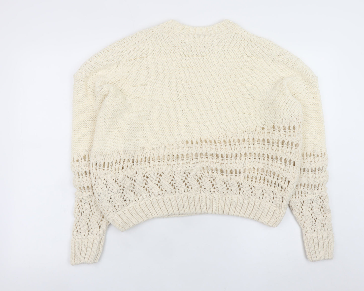 Womens UK Size M Marks and Spencer Ivory Pullover Jumper