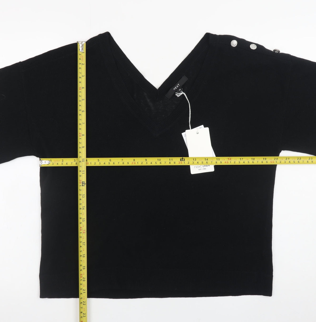 Womens UK Size 12 NEXT Black Pullover Jumper