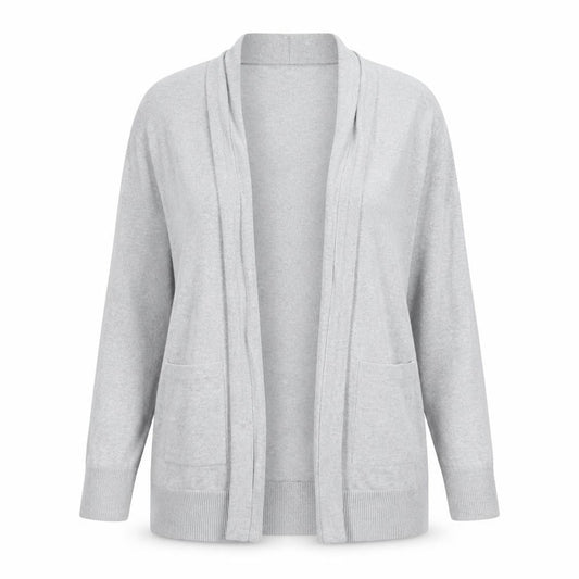 Womens UK Size L Lands' End Grey Cardigan Jumper
