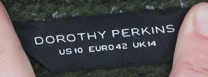 Womens UK Size 14 Dorothy Perkins Green Pullover Jumper