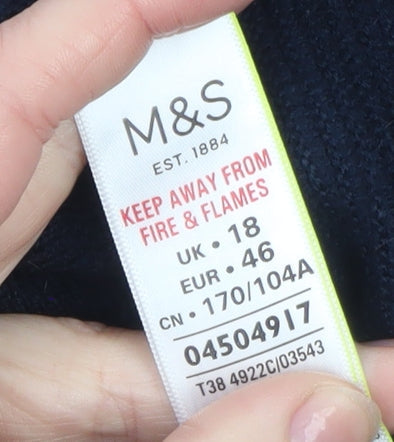 Womens UK Size 18 Marks and Spencer Black Cardigan Jumper