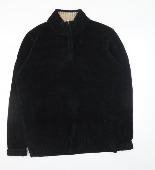 Mens UK Size XL Kensington Black Full Zip Jumper