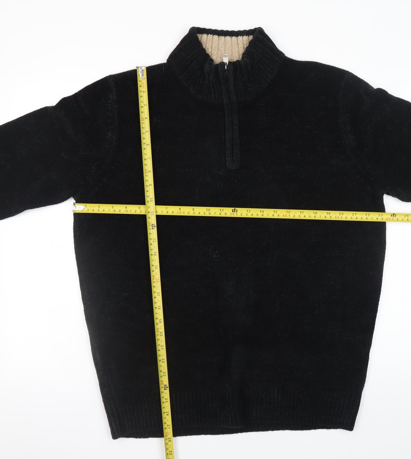 Mens UK Size XL Kensington Black Full Zip Jumper