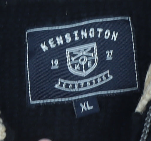 Mens UK Size XL Kensington Black Full Zip Jumper