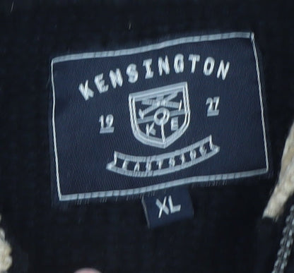 Mens UK Size XL Kensington Black Full Zip Jumper