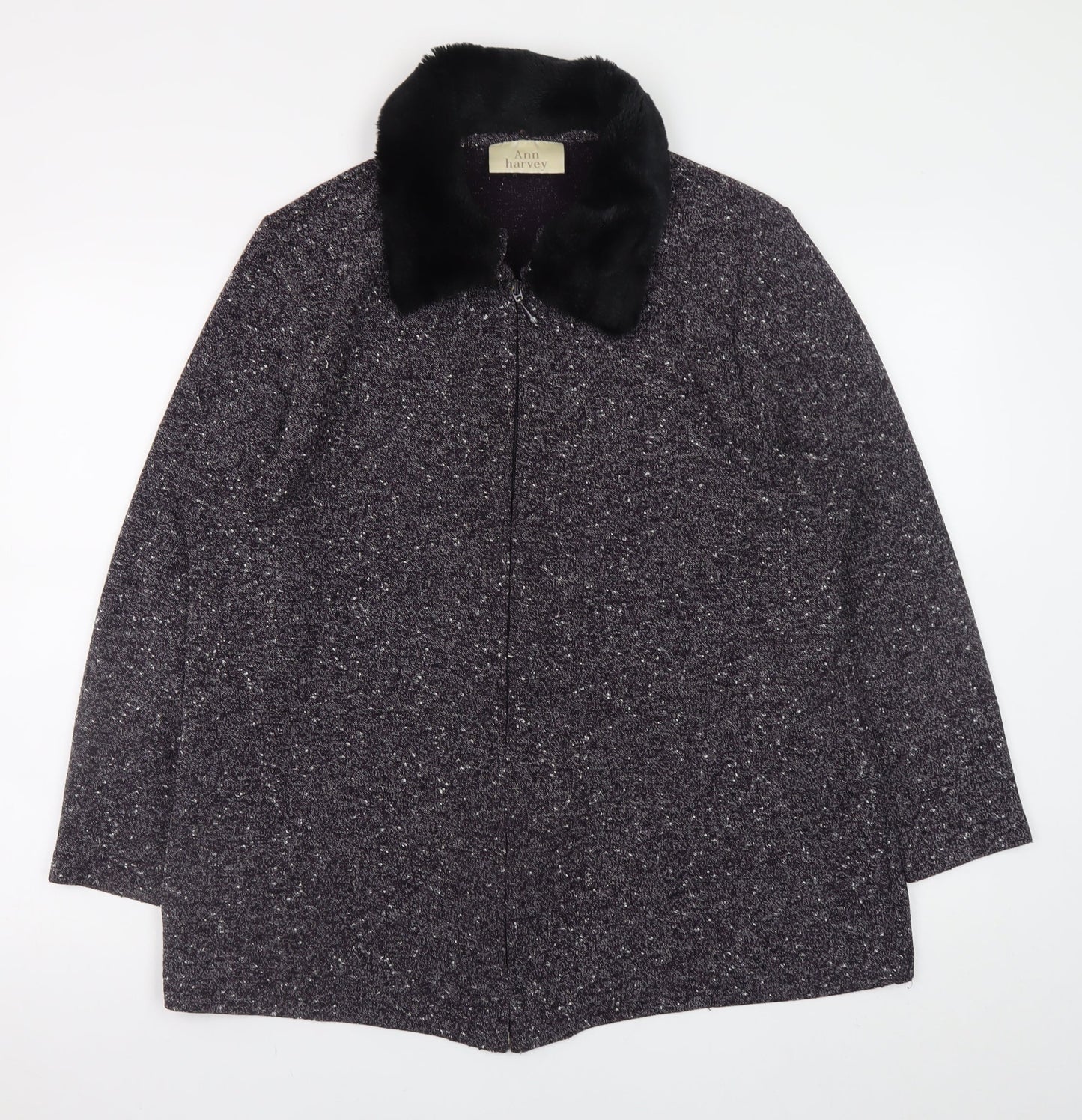 Womens UK Size 18 Ann Harvey Grey Overcoat