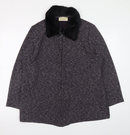 Womens UK Size 18 Ann Harvey Grey Overcoat