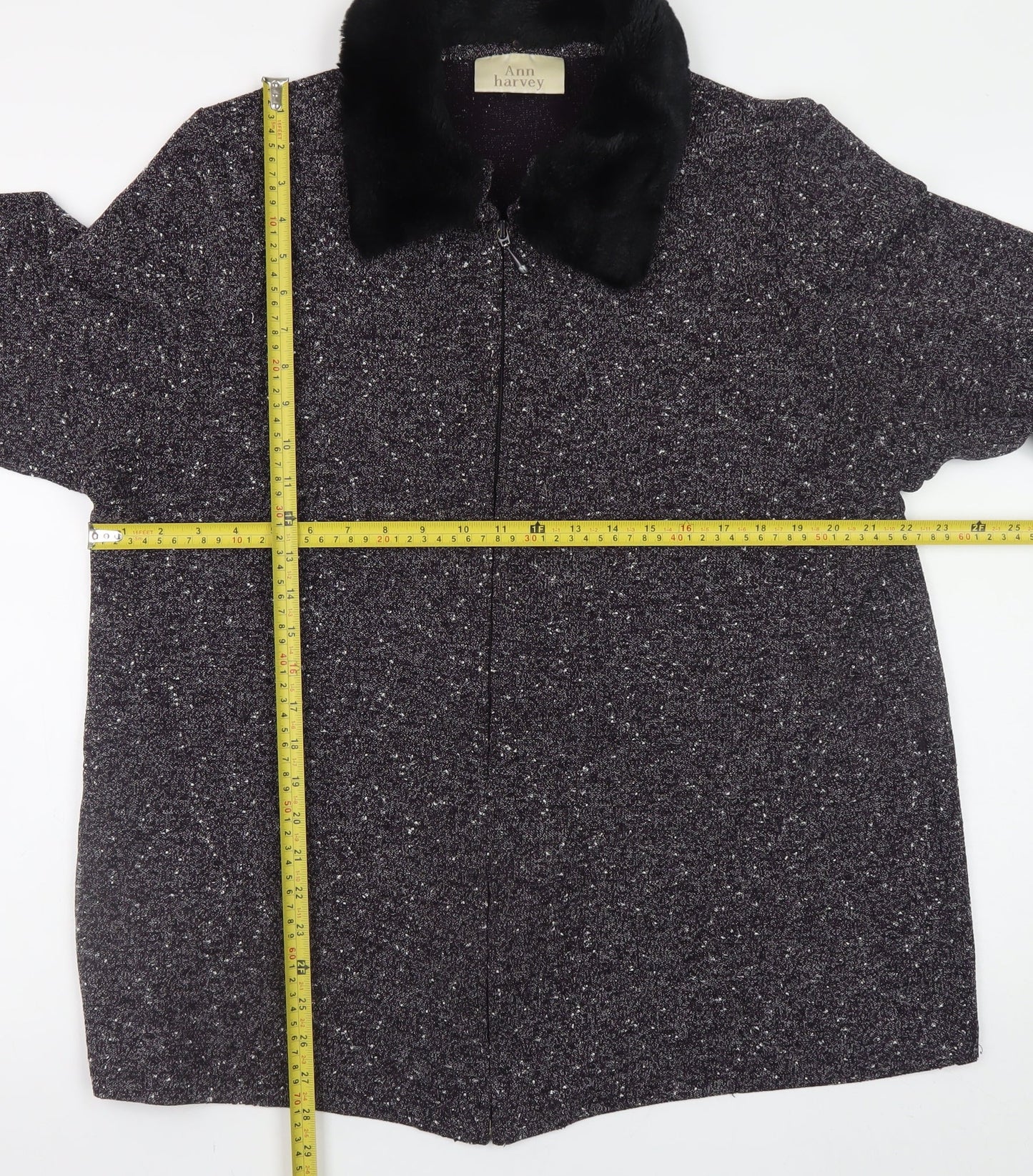 Womens UK Size 18 Ann Harvey Grey Overcoat