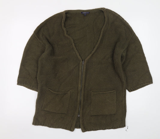 Womens UK Size 12 Marks and Spencer Green Cardigan Jumper