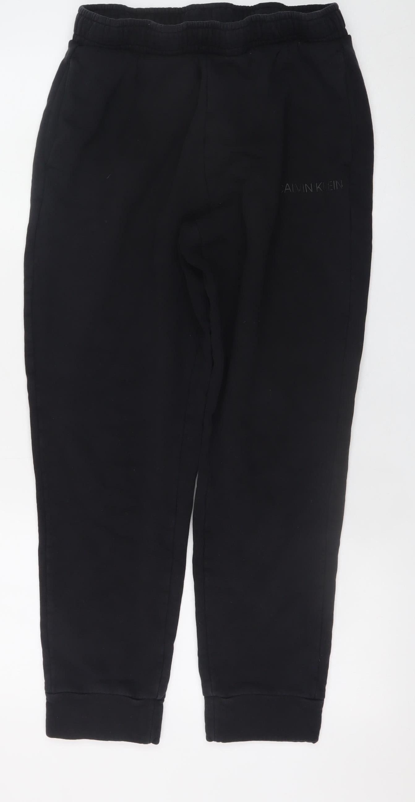 Mens UK Size M Calvin Klein Regular Fit Jogger Black Trousers