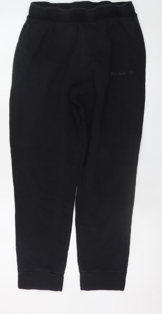 Mens UK Size M Calvin Klein Regular Fit Jogger Black Trousers