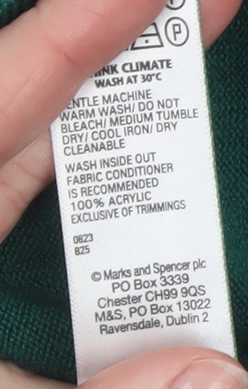 Womens UK Size 6 Marks and Spencer Green Pullover Jumper