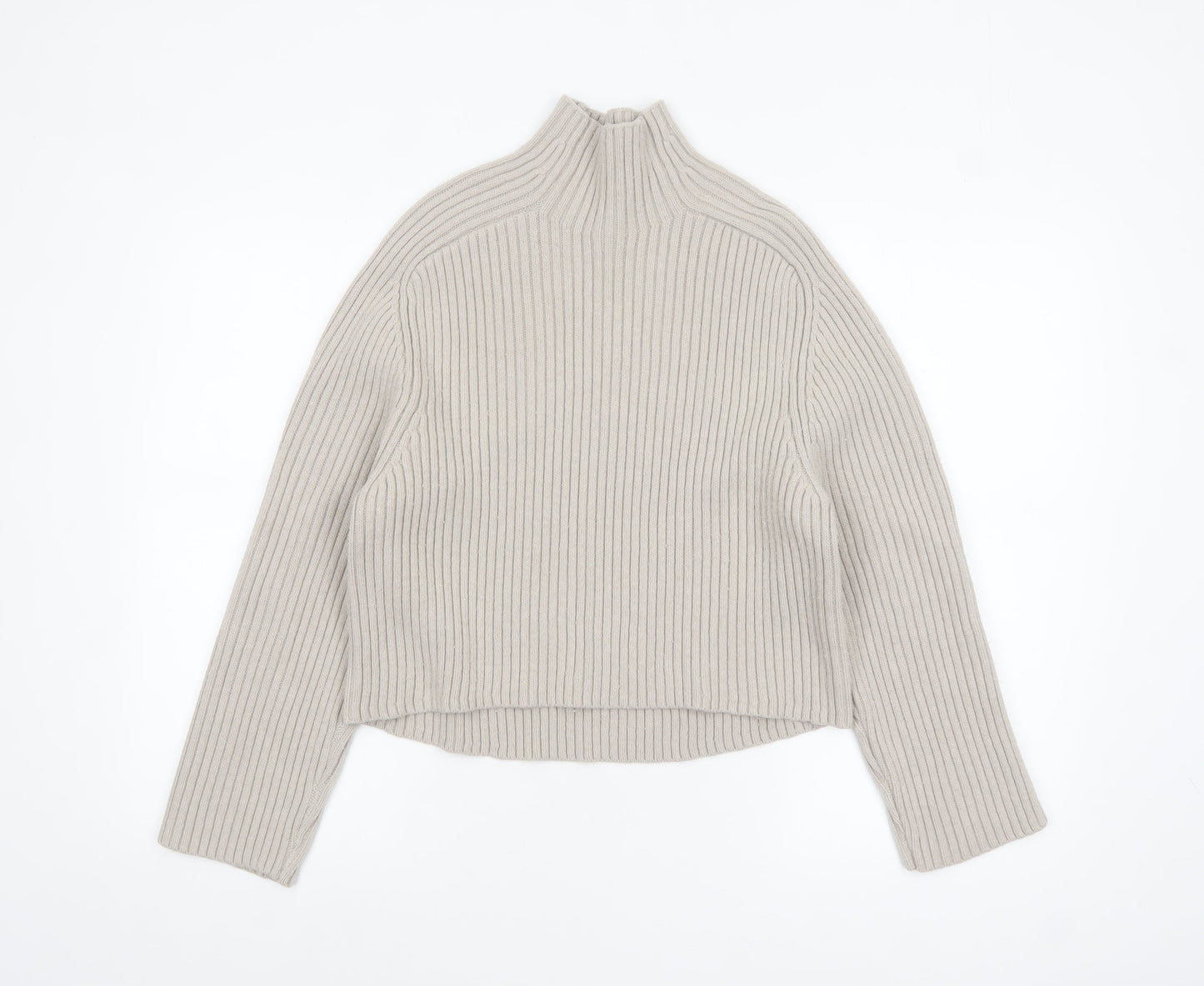 Womens UK Size XS H&M Beige Pullover Jumper