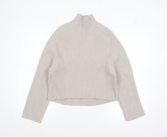Womens UK Size XS H&M Beige Pullover Jumper