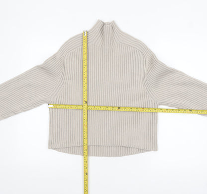 Womens UK Size XS H&M Beige Pullover Jumper