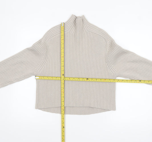 Womens UK Size XS H&M Beige Pullover Jumper