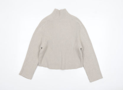 Womens UK Size XS H&M Beige Pullover Jumper