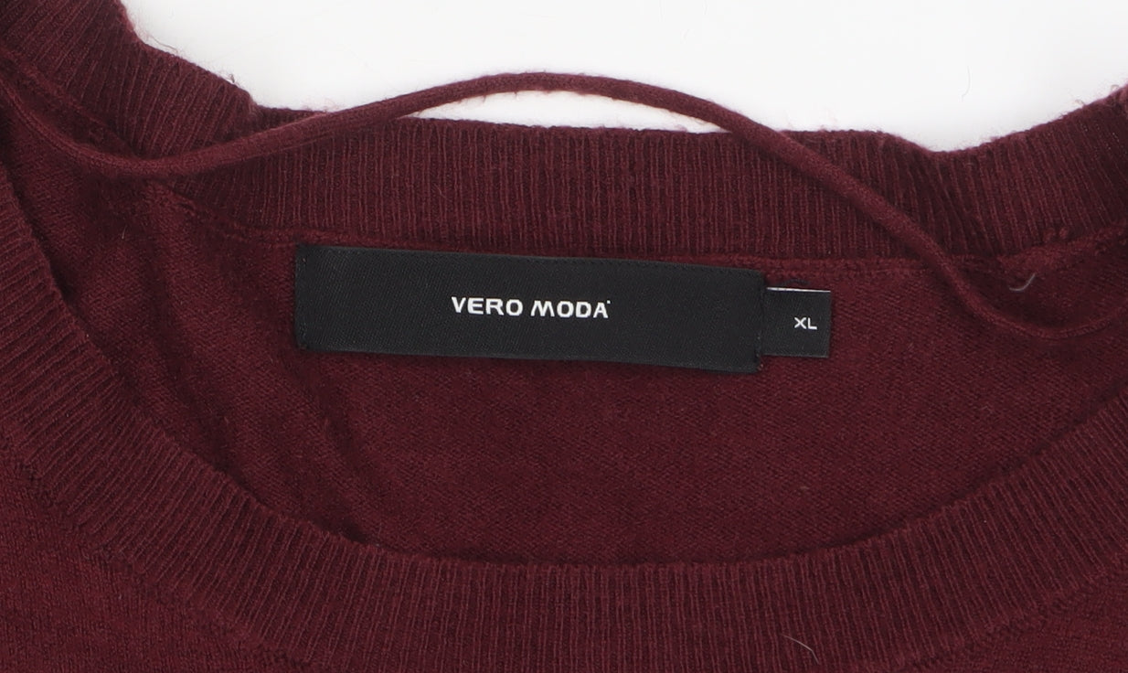 Womens UK Size XL VERO MODA Red Pullover Jumper