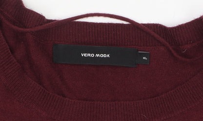 Womens UK Size XL VERO MODA Red Pullover Jumper