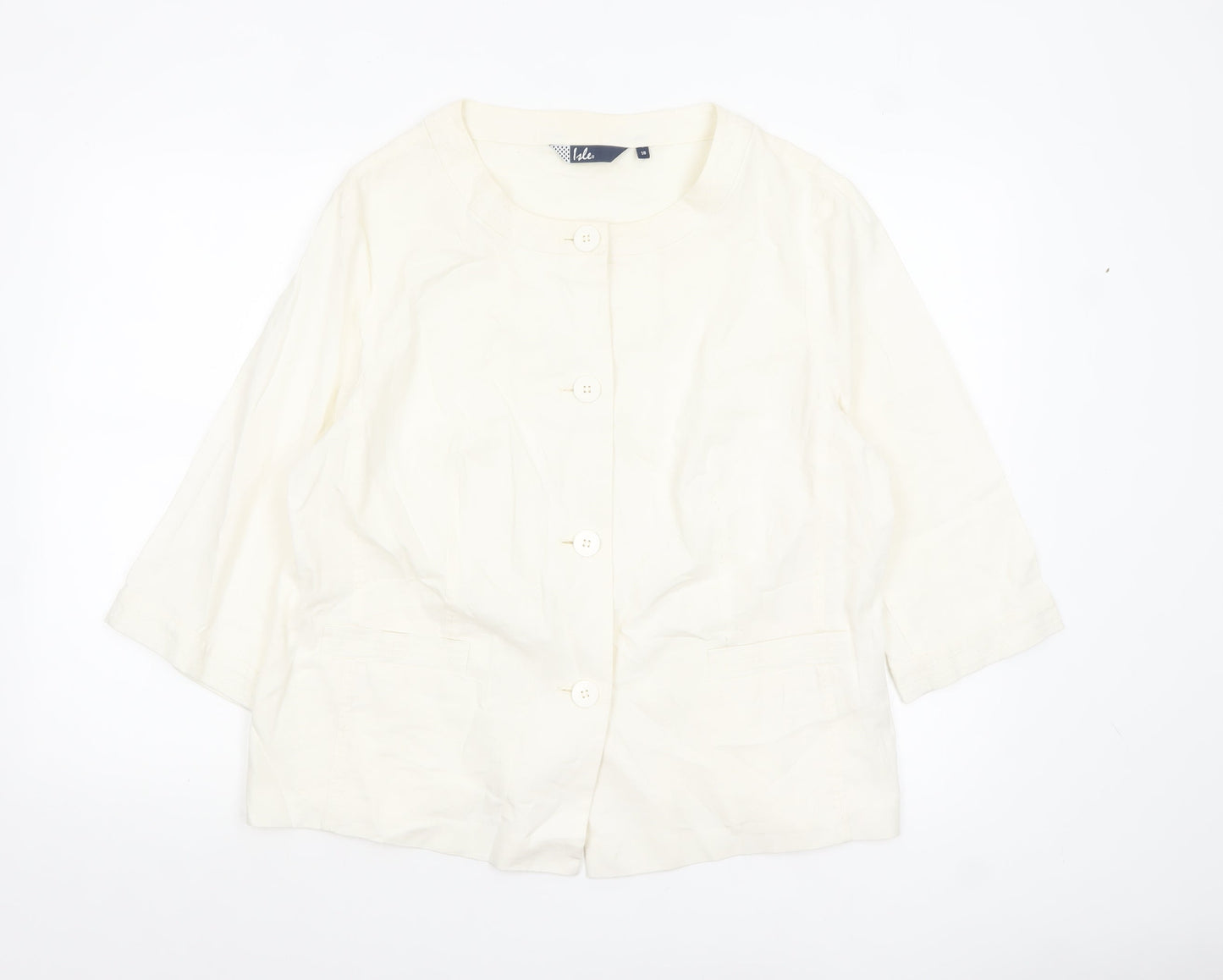 Womens UK Size 18 Isle Regular Ivory Blazer