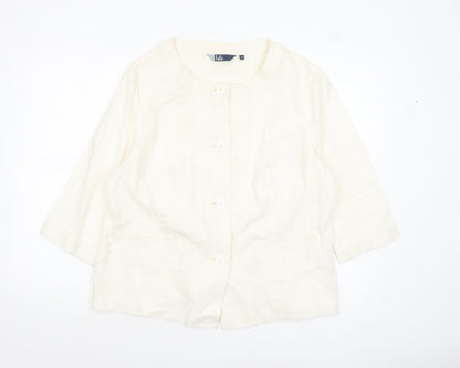 Womens UK Size 18 Isle Regular Ivory Blazer