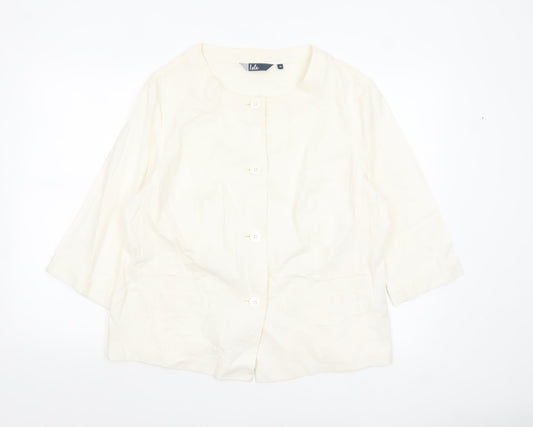 Womens UK Size 18 Isle Regular Ivory Blazer