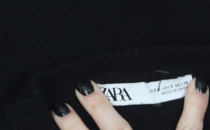 Womens UK Size S Zara Black Pullover Jumper