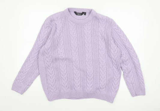 Womens UK Size L Envy Purple Pullover Jumper