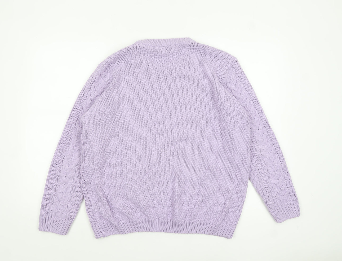 Womens UK Size L Envy Purple Pullover Jumper