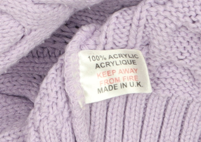 Womens UK Size L Envy Purple Pullover Jumper