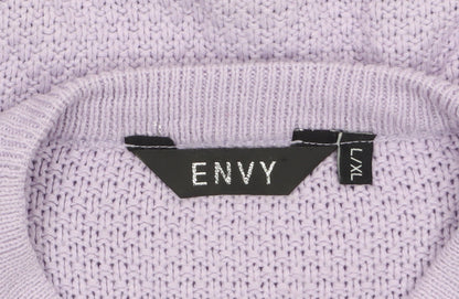 Womens UK Size L Envy Purple Pullover Jumper
