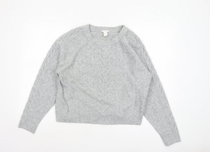 Womens UK Size S H&M Grey Pullover Jumper
