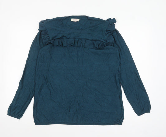 Womens UK Size 14 Fat Face Blue Pullover Jumper
