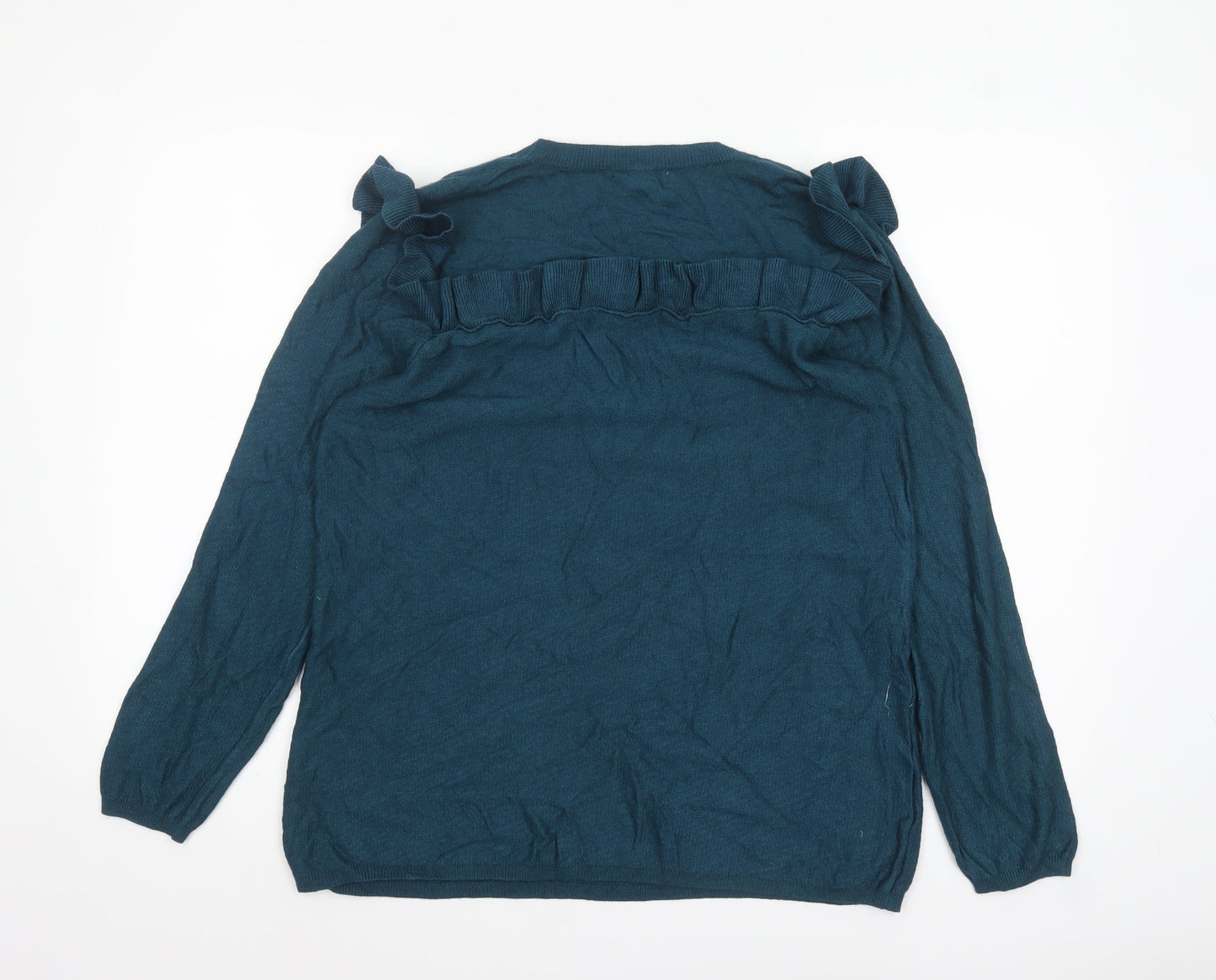 Womens UK Size 14 Fat Face Blue Pullover Jumper