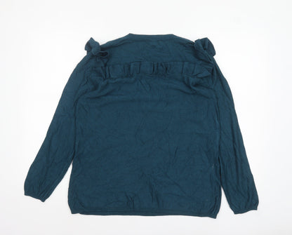 Womens UK Size 14 Fat Face Blue Pullover Jumper