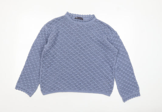 Womens UK Size M Marks and Spencer Blue Pullover Jumper