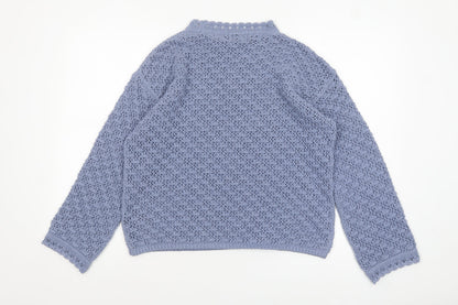 Womens UK Size M Marks and Spencer Blue Pullover Jumper