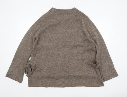 Womens UK Size 8 Zara Beige Pullover Jumper