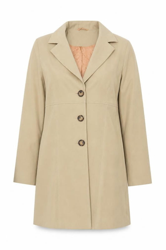 Womens UK Size 10 Wallis Beige Trench Coat