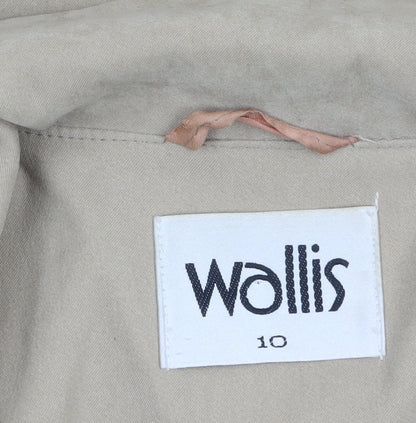 Womens UK Size 10 Wallis Beige Trench Coat