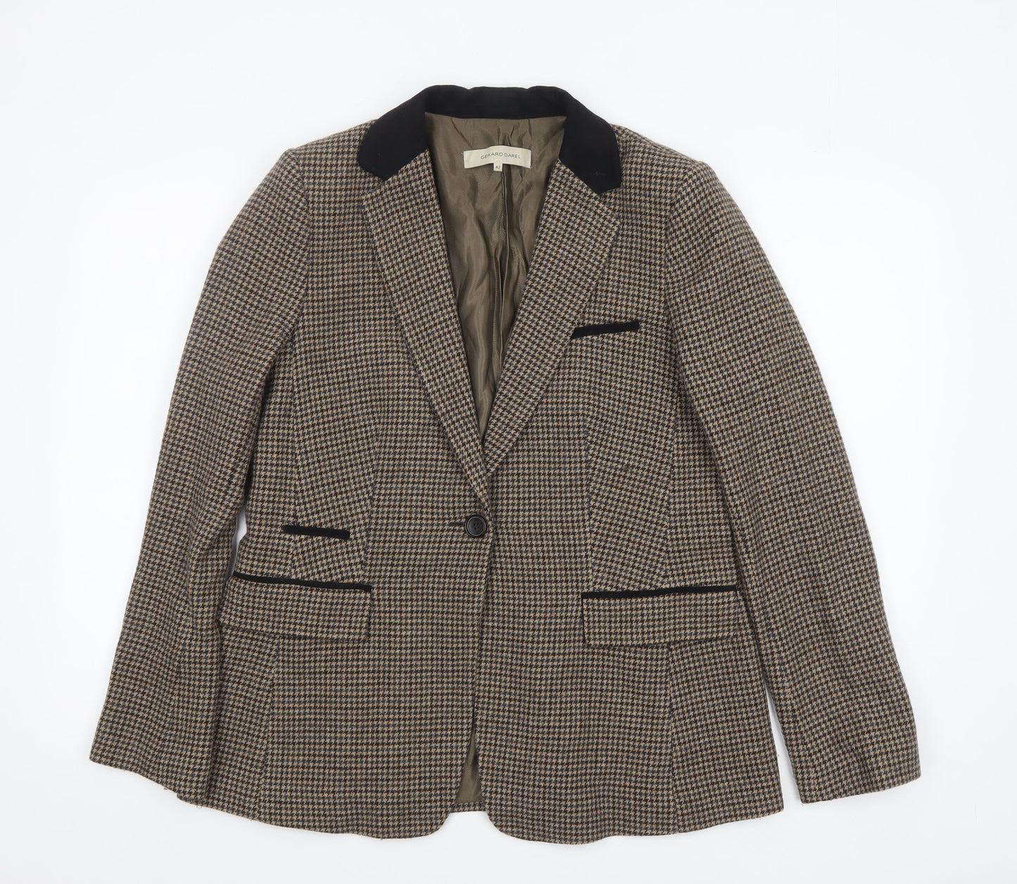 Womens UK Size 14 Gerard Darel Regular Brown Blazer